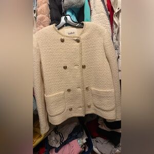 Bass Cream Textured Blazer